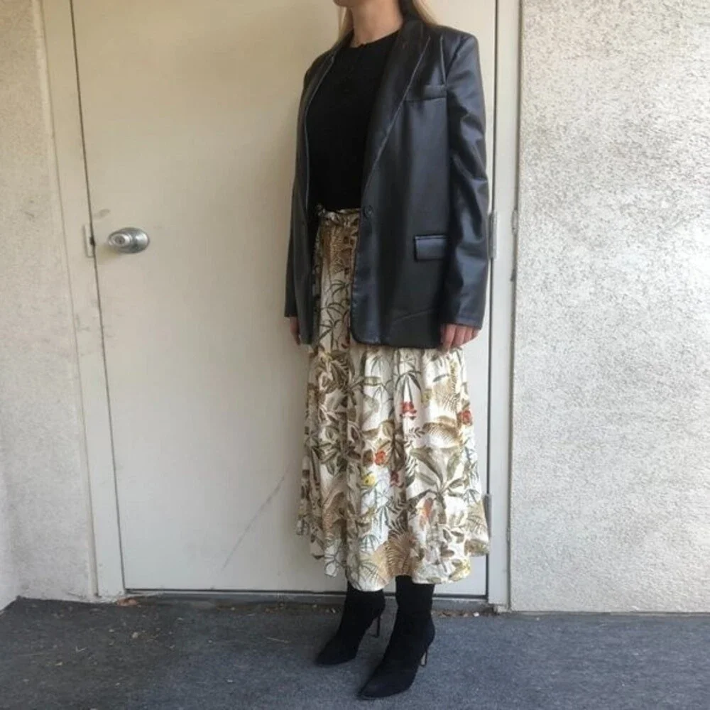 H&M Linen Skirt-Floral-S + 2 OUTFIT OPTIONS - Picture 7 of 8